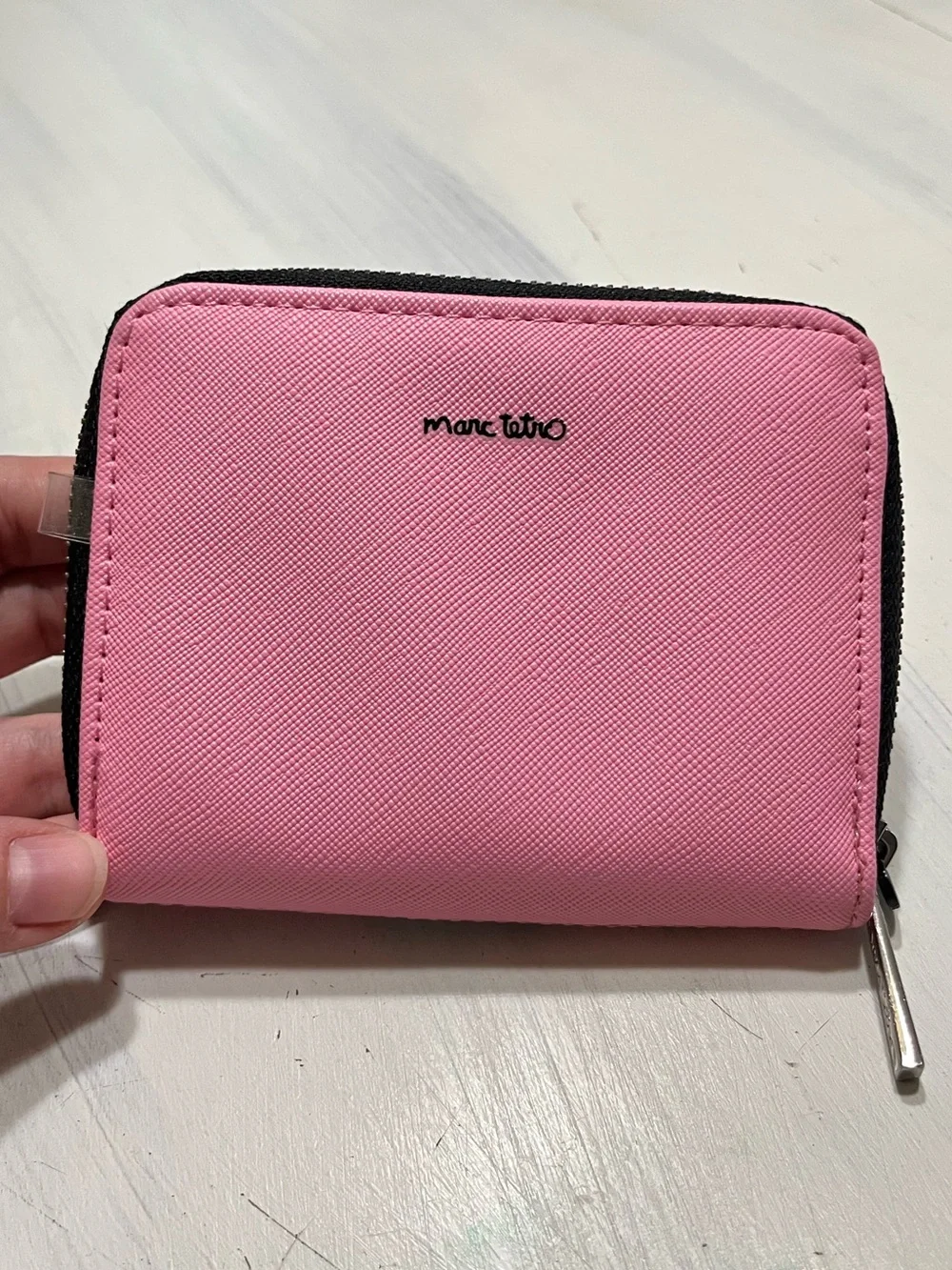Marc Tetro Yorkie Terrier Small Mini Zip Around Wallet Card Holder Faux Leather